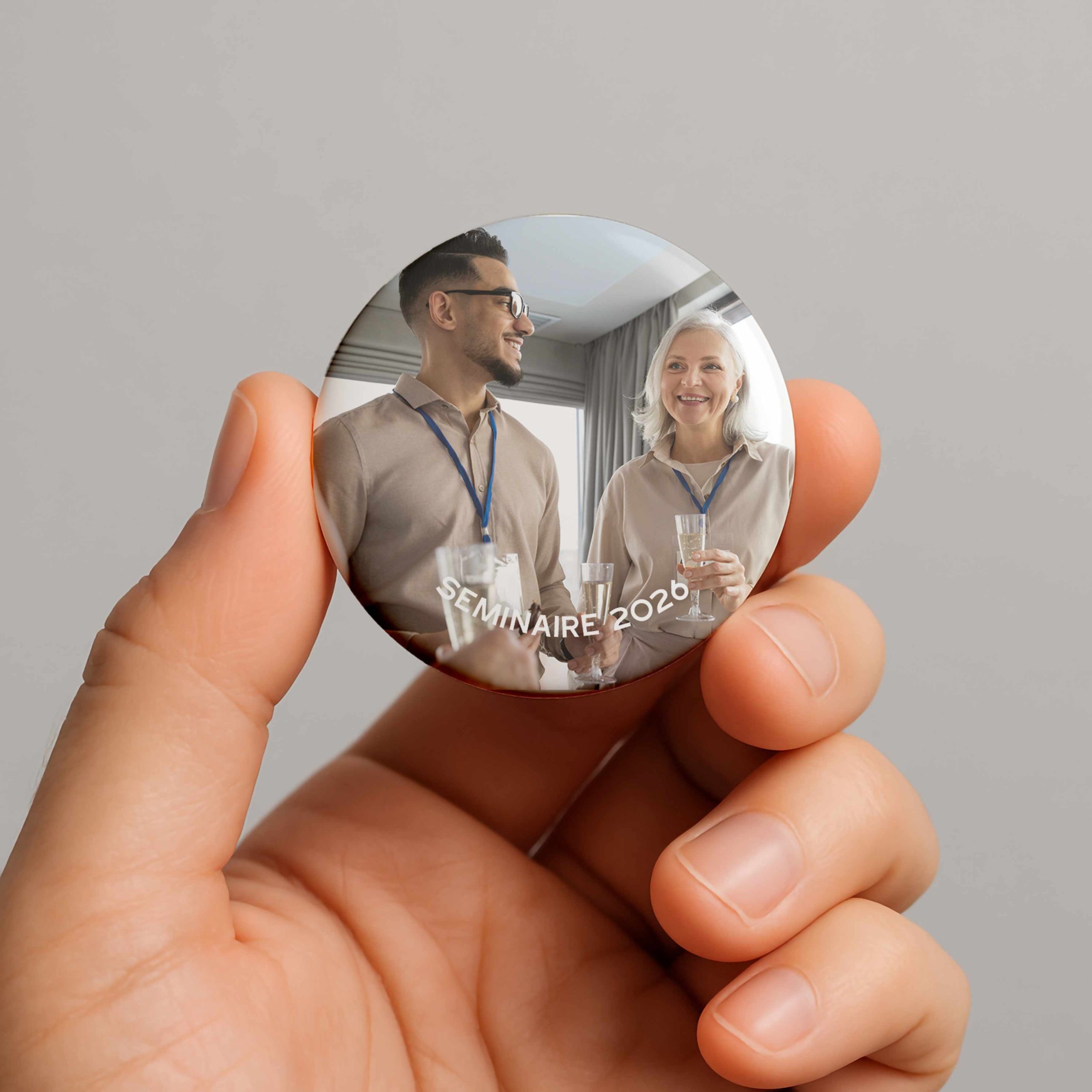 Personnalisation magnet seminaire entreprise